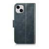 iCarer Oil Wax Wallet Case 2in1 nahast kaanega ümbris iPhone 14 Plus jaoks, Anti-RFID, sinine (WMI14220723-BU)
