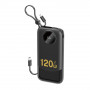 Dudao K13 10000 mAh akupank sisseehitatud kaabliga, must