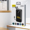 Dudao K13 10000 mAh akupank sisseehitatud kaabliga, must