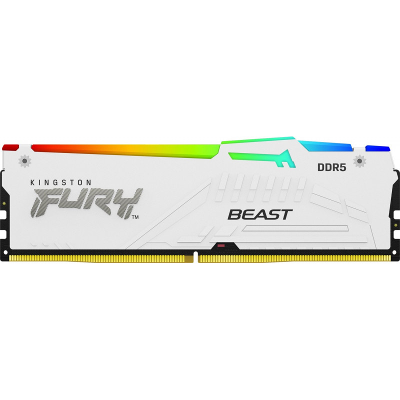 Kingston FURY Beast 16 GB DDR5-5600 CL40 DIMM mälumoodul, RGB, valge, KF556C40BWA-16