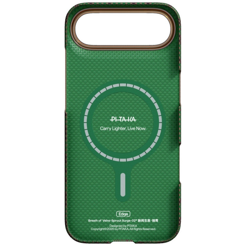 PITAKA Edge Case Breath of Veins ümbris Apple iPhone Air, sprout surge