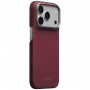 PITAKA Edge Case Argyle MagSafe ümbris Apple iPhone 18 Pro / 17 Pro jaoks, bordoopunane