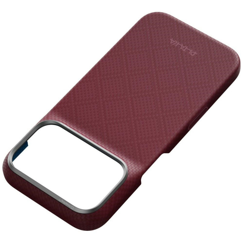 PITAKA Edge Case Argyle MagSafe ümbris Apple iPhone 18 Pro / 17 Pro jaoks, bordoopunane