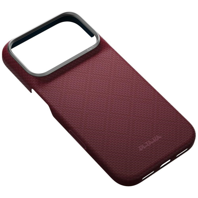 PITAKA Edge Case Argyle MagSafe ümbris Apple iPhone 18 Pro / 17 Pro jaoks, bordoopunane