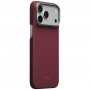 PITAKA Edge Case Argyle MagSafe ümbris Apple iPhone 18 Pro Max / 17 Pro Max jaoks, bordoopunane