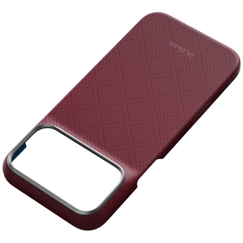 PITAKA Edge Case Argyle MagSafe ümbris Apple iPhone 18 Pro Max / 17 Pro Max jaoks, bordoopunane