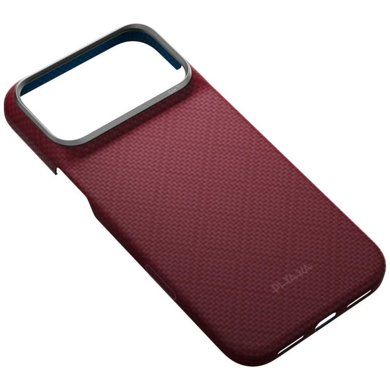 PITAKA Edge Case Argyle MagSafe ümbris Apple iPhone 18 Pro Max / 17 Pro Max jaoks, bordoopunane