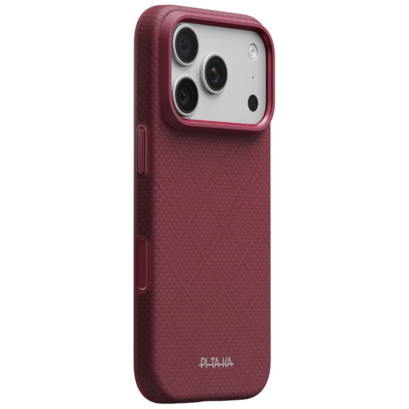 PITAKA Summa Case ümbris Apple iPhone 18 Pro / 17 Pro jaoks, bordoopunane