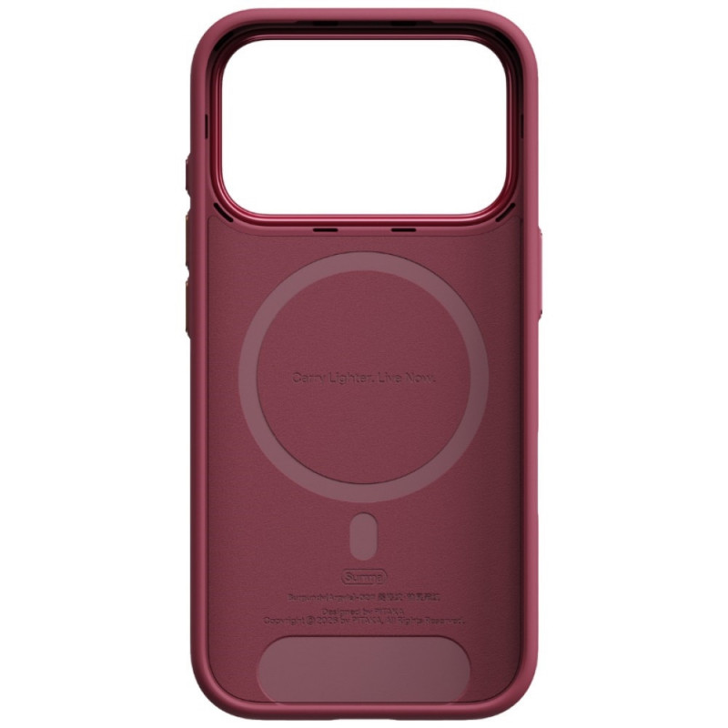 PITAKA Summa Case ümbris Apple iPhone 18 Pro / 17 Pro jaoks, bordoopunane