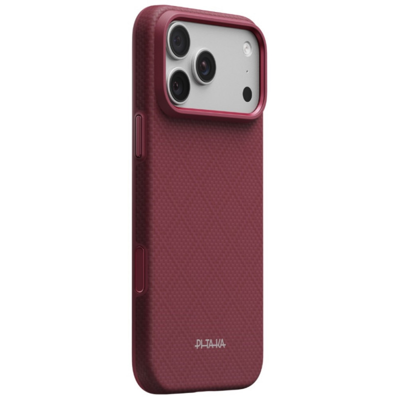 PITAKA Summa Case ümbris Apple iPhone 18 Pro Max / 17 Pro Max jaoks, bordoopunane
