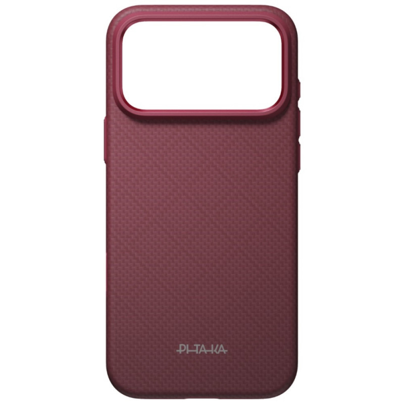 PITAKA Summa Case ümbris Apple iPhone 18 Pro Max / 17 Pro Max jaoks, bordoopunane