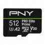 PNY PRO Elite Prime microSDXC mälukaart 512 GB, UHS-I, Class 10, U3, V30, P-SDU512V32200PEP-GE