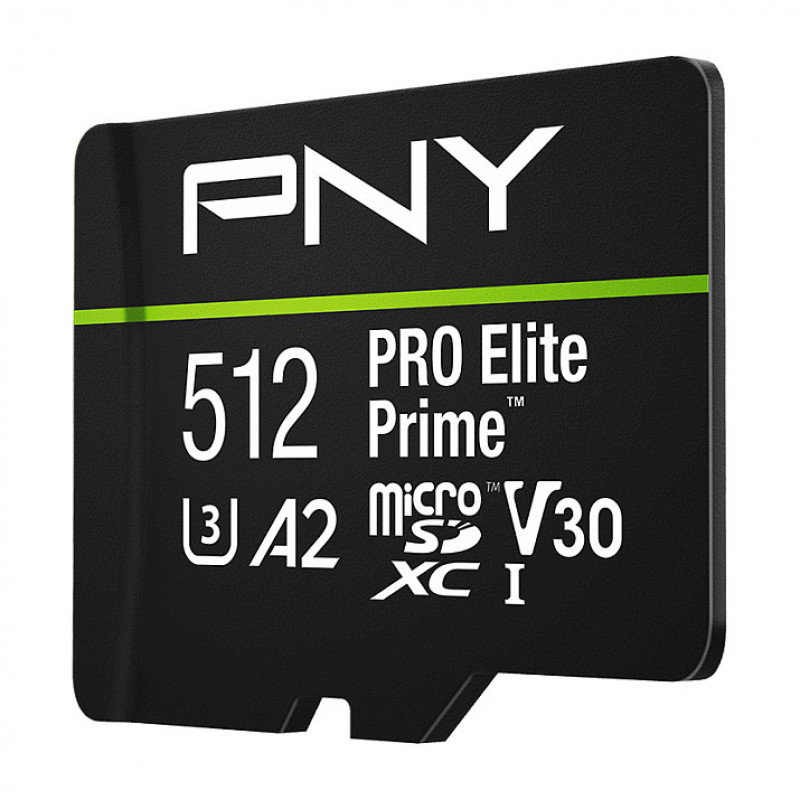 PNY PRO Elite Prime microSDXC mälukaart 512 GB, UHS-I, Class 10, U3, V30, P-SDU512V32200PEP-GE