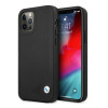 BMW BMHCP12MRCDPK Apple iPhone 12 / 12 Pro kõvakate Leather Deboss, must