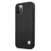 BMW BMHCP12MRCDPK Apple iPhone 12 / 12 Pro kõvakate Leather Deboss, must