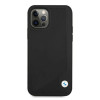 BMW BMHCP12MRCDPK Apple iPhone 12 / 12 Pro kõvakate Leather Deboss, must