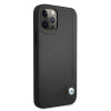 BMW BMHCP12MRCDPK Apple iPhone 12 / 12 Pro kõvakate Leather Deboss, must