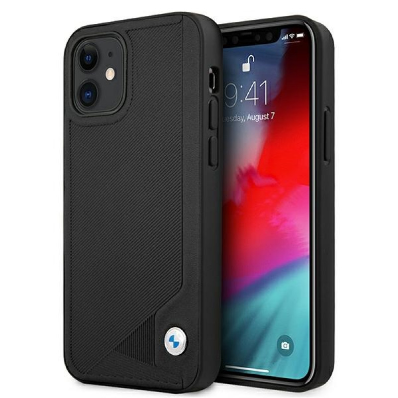 BMW BMHCP12SRCDPK Apple iPhone 12 mini hardcase Leather Deboss, must