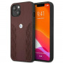 BMW BMHCP13SRSPPR Apple iPhone 13 mini hardcase Leather Curve Perforate, punane