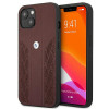 BMW BMHCP13SRSPPR Apple iPhone 13 mini hardcase Leather Curve Perforate, punane