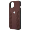 BMW BMHCP13SRSPPR Apple iPhone 13 mini hardcase Leather Curve Perforate, punane