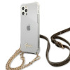 Guess GUHCP12MKC4GSGO Apple iPhone 12 / 12 Pro hardcase 4G Gold Chain, läbipaistev