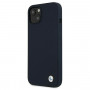 BMW BMHCP13SSILNA Apple iPhone 13 mini kõva ümbris Silicone Signature, meresinine