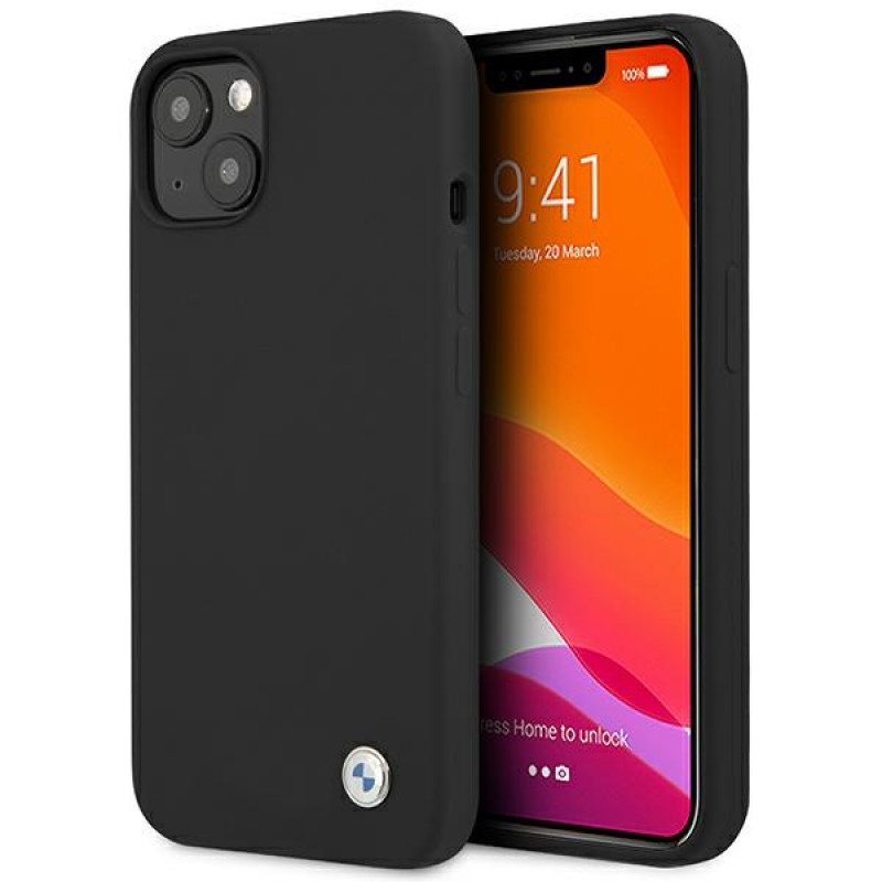 BMW BMHCP13SSILBK Apple iPhone 13 mini hardcase Silicone Signature, must