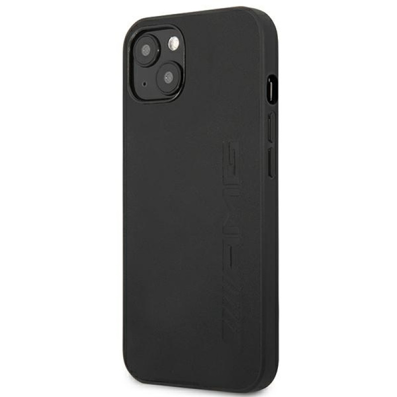 Mercedes-AMG AMHCP14SDOLBK Apple iPhone 14 kõvakate Leather Hot Stamped, must