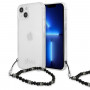 Guess GUHCP13SKPSBK Apple iPhone 13 mini hardcase Black Pearl, läbipaistev