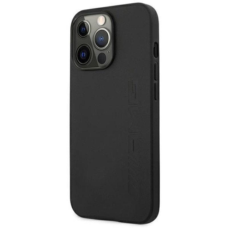 Mercedes-AMG AMHCP14LDOLBK Apple iPhone 14 Pro hardcase, Leather Hot Stamped, must