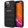 Mercedes-AMG AMHCP14LGSEBK Apple iPhone 14 Pro kõvakate, Leather Debossed Lines, must