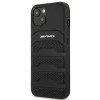 Mercedes-AMG AMHCP14MGSEBK Apple iPhone 14 Plus / 15 Plus kõvakate, Leather Debossed Lines, must
