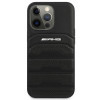 Mercedes-AMG AMHCP14XGSEBK Apple iPhone 14 Pro Maxi kõvakate, Leather Debossed Lines, must
