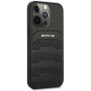 Mercedes-AMG AMHCP14XGSEBK Apple iPhone 14 Pro Maxi kõvakate, Leather Debossed Lines, must