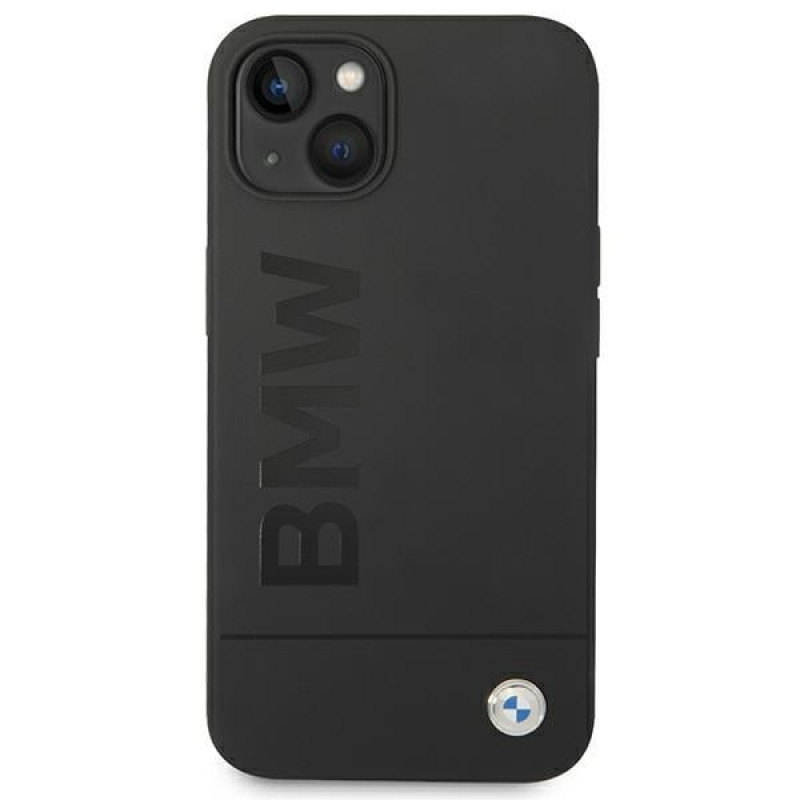 BMW BMHMP14MSLBLBK Apple iPhone 14 Plus / 15 Plus kõvakate, Silicone Signature Logo MagSafe, must