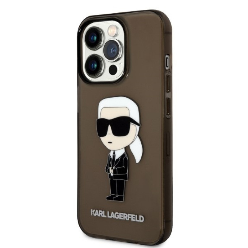 Karl Lagerfeld KLHCP14XHNIKTCK Apple iPhone 14 Pro Maxi kõvakate, Ikonik Karl, must
