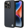 BMW BMHMP14XSLLNA Apple iPhone 14 Pro Max kõvakate, Leather Hot Stamp MagSafe, navy
