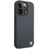 BMW BMHMP14XSLLNA Apple iPhone 14 Pro Max kõvakate, Leather Hot Stamp MagSafe, navy
