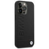 BMW BMHCP14LSLLBK Apple iPhone 14 Pro ümbris, Leather Stamp, must