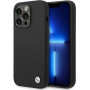 BMW BMHCP14XSILBK Silicone Metal Logo kõvakate Apple iPhone 14 Pro Max 6.7" jaoks, must