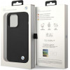 BMW BMHCP14XSILBK Silicone Metal Logo kõvakate Apple iPhone 14 Pro Max 6.7" jaoks, must