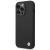 BMW BMHCP14LSILBK Apple iPhone 14 Pro ümbris, Silicone Metal Logo, must