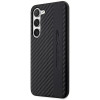 Mercedes-AMG AMHCS23SBLSCA Carbon Stripe & Embossed kõvakate Samsung Galaxy S23 (S911) jaoks, must