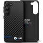BMW BMHCS23M22NBCK Leather Carbon kõvakate Samsung Galaxy S23+ (S916) jaoks, must