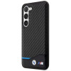 BMW BMHCS23M22NBCK Leather Carbon kõvakate Samsung Galaxy S23+ (S916) jaoks, must