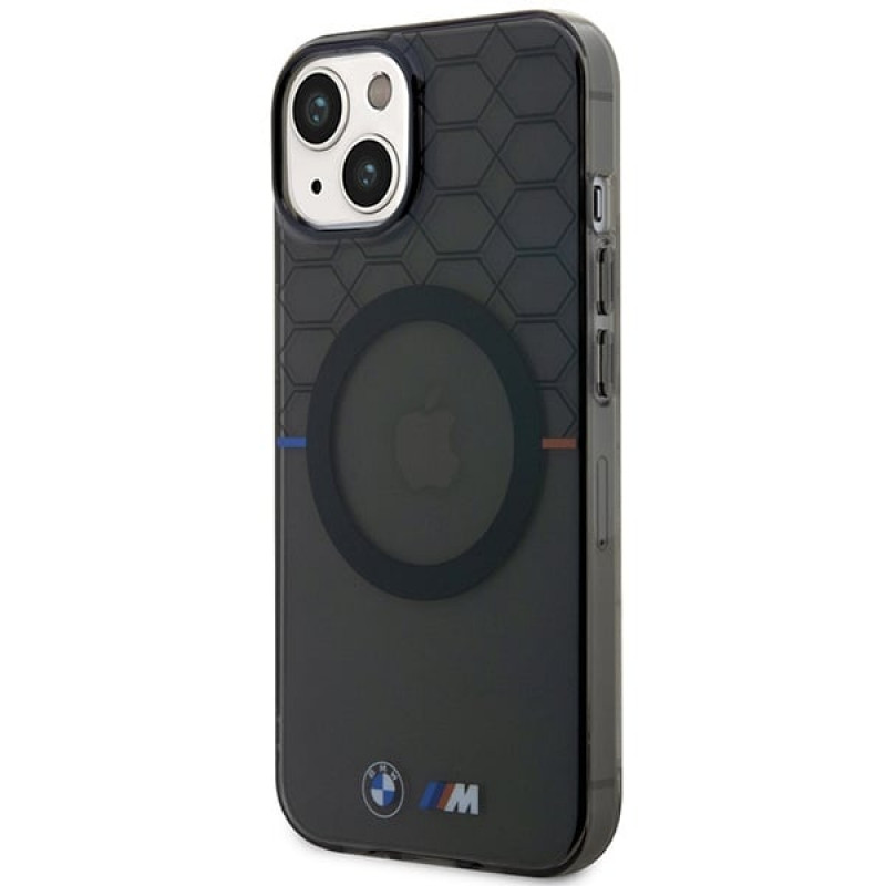 BMW BMHMP14MHGPK Pattern MagSafe kõvakate Apple iPhone 14 Plus / 15 Plus, hall