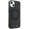 BMW BMHMP14MHGPK Pattern MagSafe kõvakate Apple iPhone 14 Plus / 15 Plus, hall
