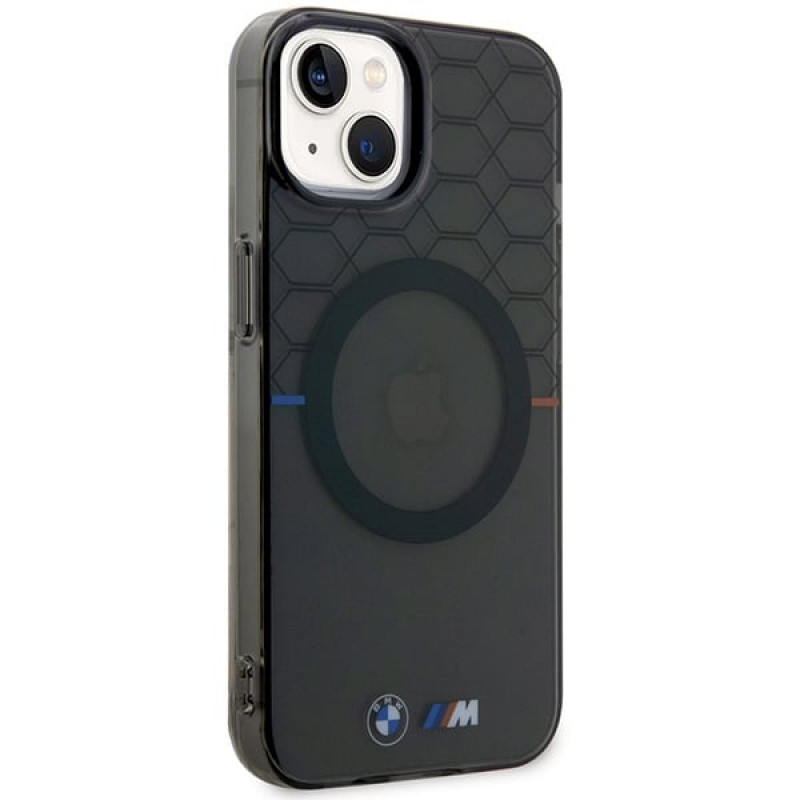 BMW BMHMP14MHGPK Pattern MagSafe kõvakate Apple iPhone 14 Plus / 15 Plus, hall