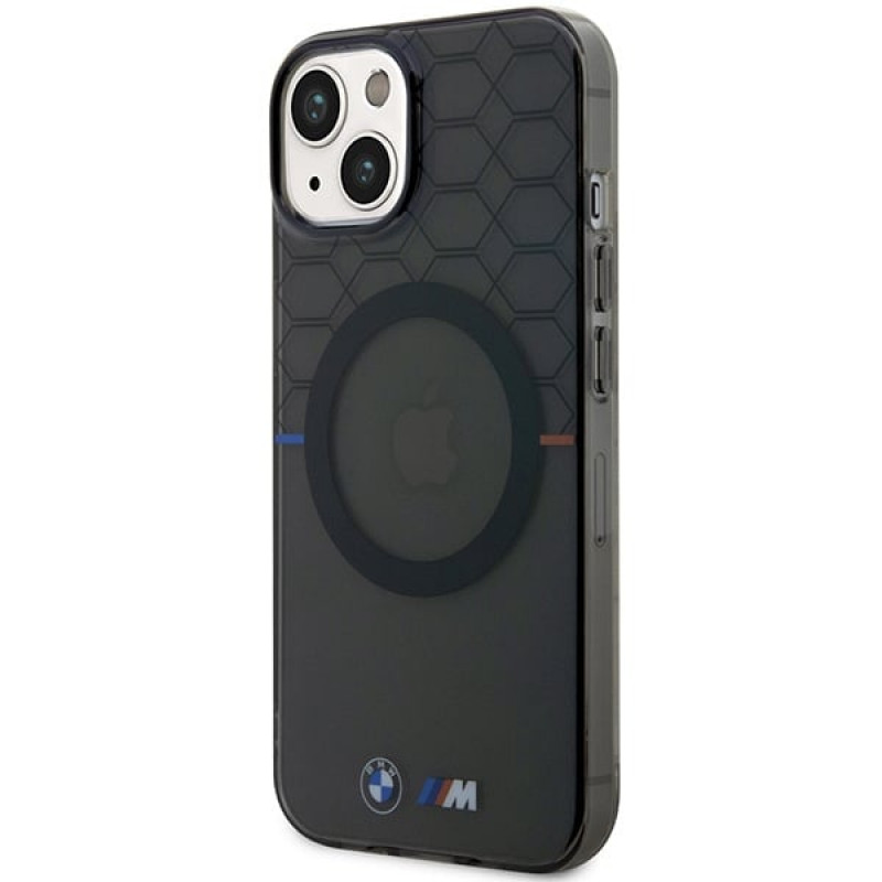 BMW BMHMP14SHGPK Pattern MagSafe kõvakate Apple iPhone 14-le, hall